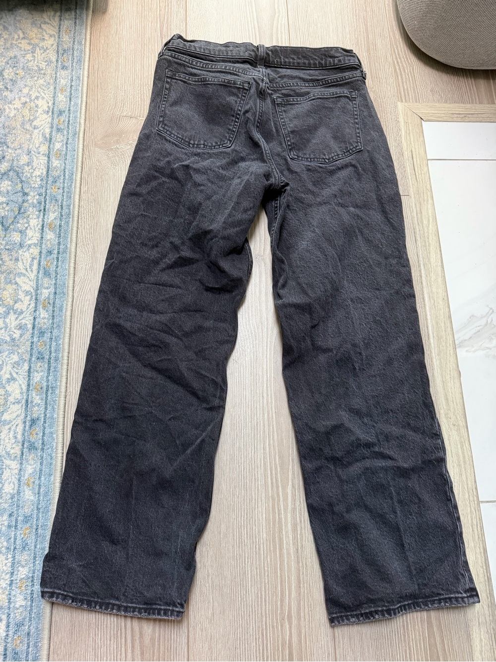 Abercrombie Curve Love Low Rise Ultra Loose Jean Short Inseam streetwear baggy - Picture 8 of 8